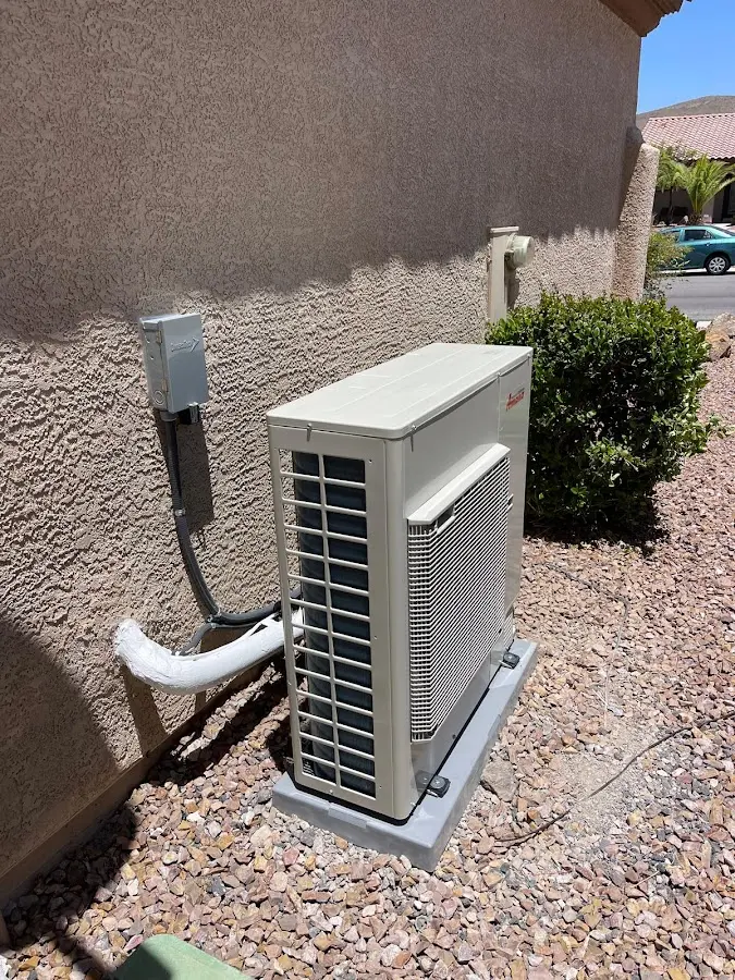 Residential air conditioning condenser unit in Casper